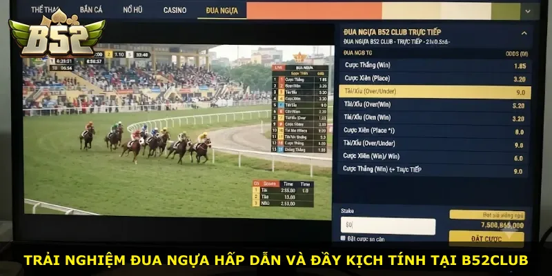 Trải nghiệm đua ngựa hấp dẫn và đầy kịch tính tại B52Club